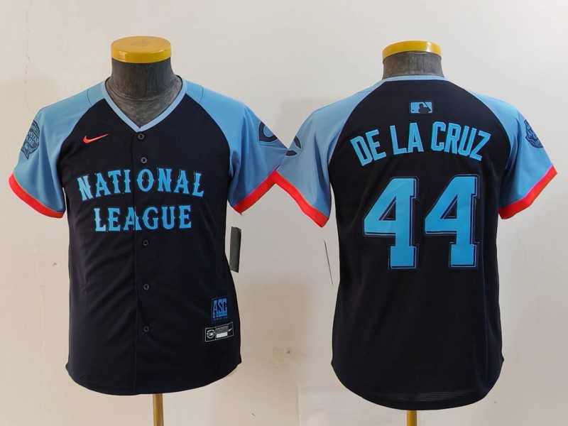 Youth Cincinnati Reds #44 Elly De La Cruz Navy 2024 All Star Limited Stitched Jersey,We sell and wholesale Youth Cincinnati Reds #44 Elly De La Cruz Navy 2024 All Star Limited Stitched Jersey on line form chian!